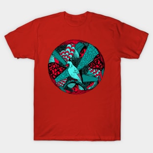 Turqred Circle of The Northern Cardinal T-Shirt